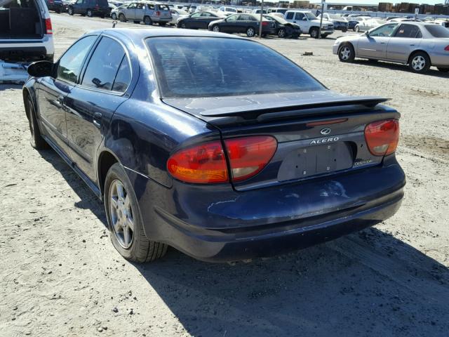 1G3NF52E81C104827 - 2001 OLDSMOBILE ALERO GLS 紫色 照片 3