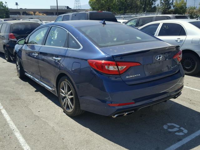 5NPE34AB4FH234397 - 2015 HYUNDAI SONATA SPO BLUE photo 3