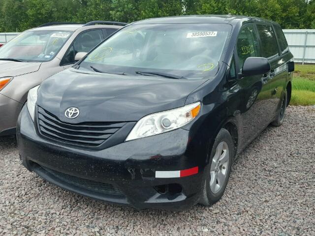 5TDZK3DC1ES514239 - 2014 TOYOTA SIENNA BLACK photo 2