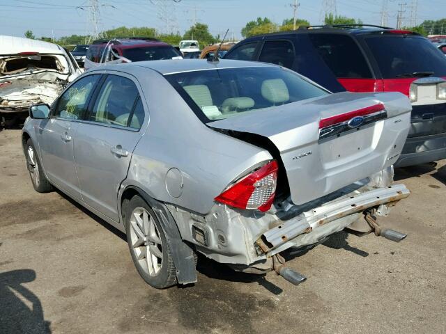 3FAHP0JG4BR226321 - 2011 FORD FUSION SEL SILVER photo 3