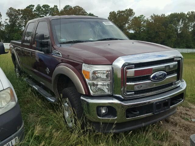 1FT7W2BT3CEA24607 - 2012 FORD F250 MAROON photo 1