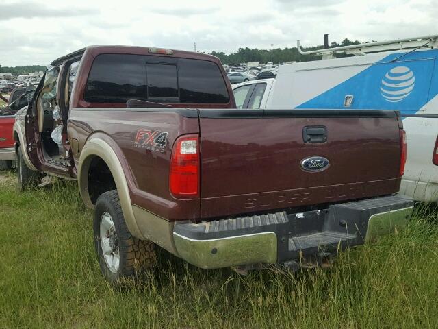 1FT7W2BT3CEA24607 - 2012 FORD F250 MAROON photo 3