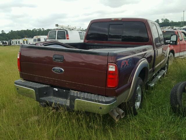 1FT7W2BT3CEA24607 - 2012 FORD F250 MAROON photo 4