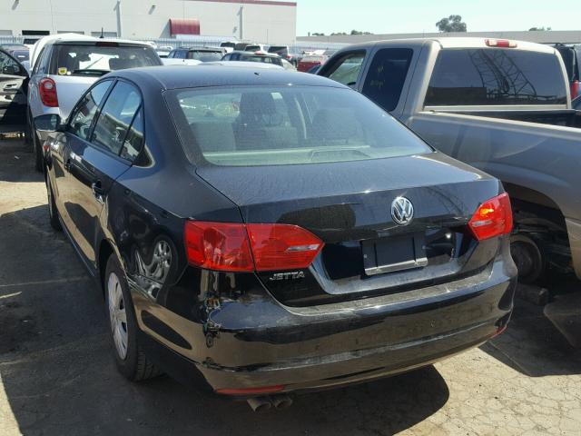 3VW2K7AJ5DM294823 - 2013 VOLKSWAGEN JETTA BASE 黑色 照片 3