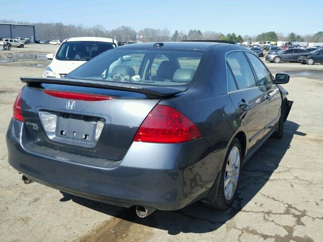 1HGCM66576A000458 - 2006 HONDA ACCORD EX GRAY photo 4