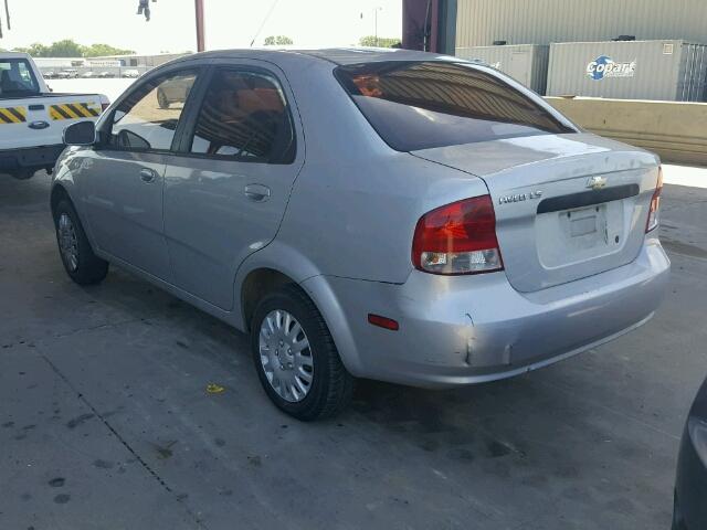 KL1TD56696B621932 - 2006 CHEVROLET AVEO BASE Մոխրագույն լուսանկար 3