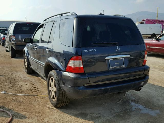 4JGAB75E12A364741 - 2002 MERCEDES-BENZ ML 500 BLUE photo 3