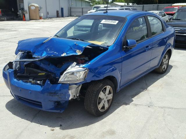 KL1TD56EX9B641540 - 2009 CHEVROLET AVEO LS BLUE photo 2