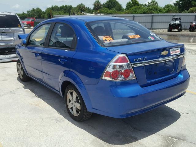 KL1TD56EX9B641540 - 2009 CHEVROLET AVEO LS BLUE photo 3