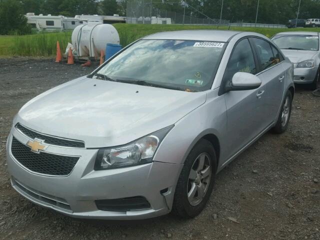 1G1PC5SBXE7364337 - 2014 CHEVROLET CRUZE LT SILVER photo 2