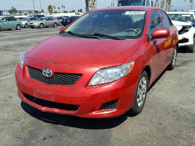 1NXBU4EE6AZ261129 - 2010 TOYOTA COROLLA BA RED photo 2