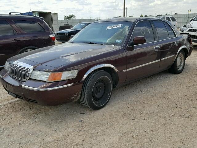 2MEFM75W1YX739202 - 2000 MERCURY GRAND MARQ BURGUNDY photo 2