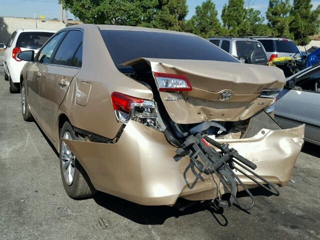 4T1BF1FKXCU186418 - 2012 TOYOTA CAMRY BASE GOLD photo 3