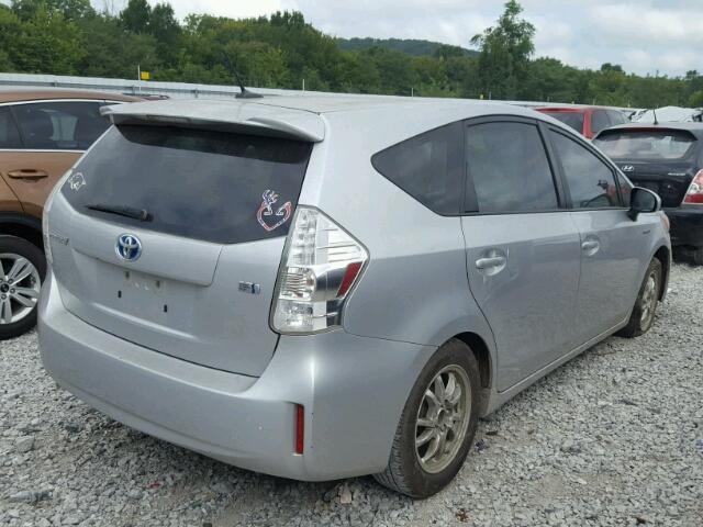 JTDZN3EU3C3112493 - 2012 TOYOTA PRIUS V SILVER photo 4