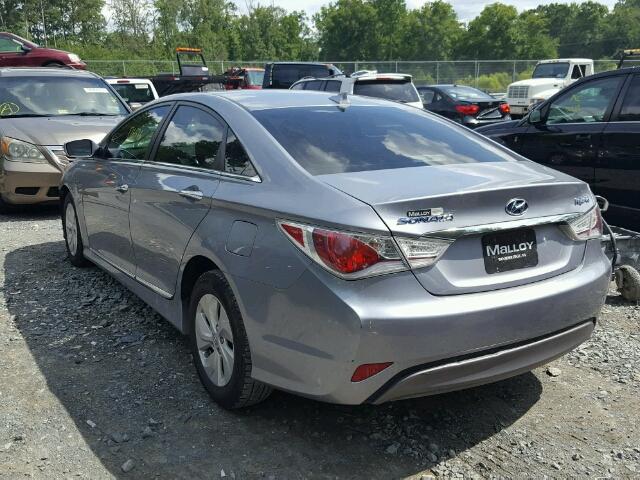 KMHEC4A46FA138386 - 2015 HYUNDAI SONATA SILVER photo 3