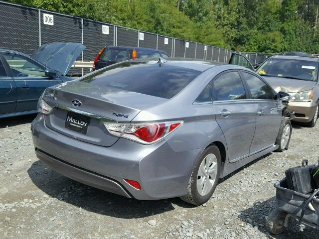 KMHEC4A46FA138386 - 2015 HYUNDAI SONATA SILVER photo 4