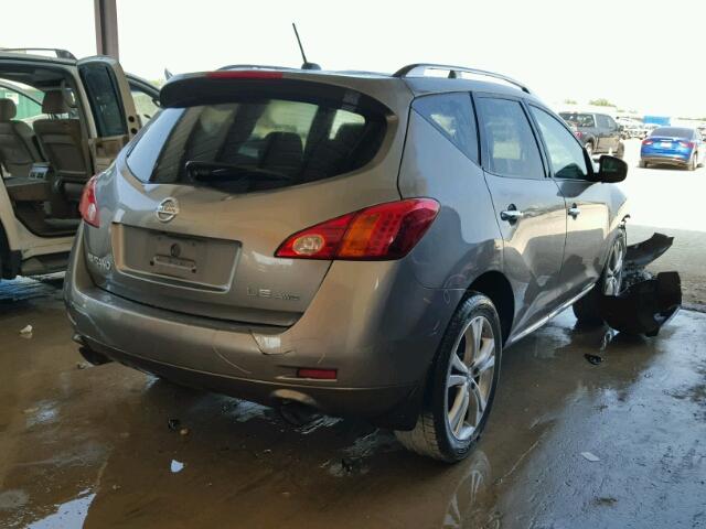 JN8AZ18W89W160134 - 2009 NISSAN MURANO S GRAY photo 4