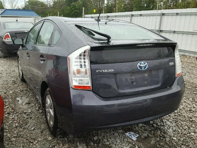 JTDKN3DU8A0055838 - 2010 TOYOTA PRIUS 灰色 照片 3