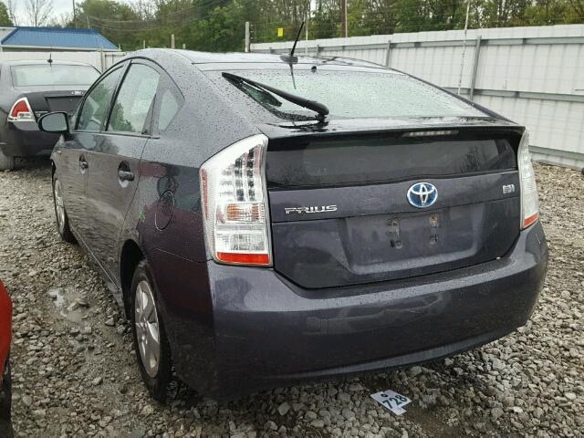 JTDKN3DU8A0055838 - 2010 TOYOTA PRIUS GRAY photo 3