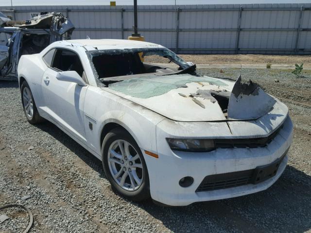 2G1FC1E33F9301766 - 2015 CHEVROLET CAMARO LT WHITE photo 1