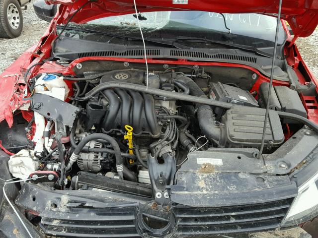 3VW2K7AJ2EM226173 - 2014 VOLKSWAGEN JETTA BASE 红色 照片 7