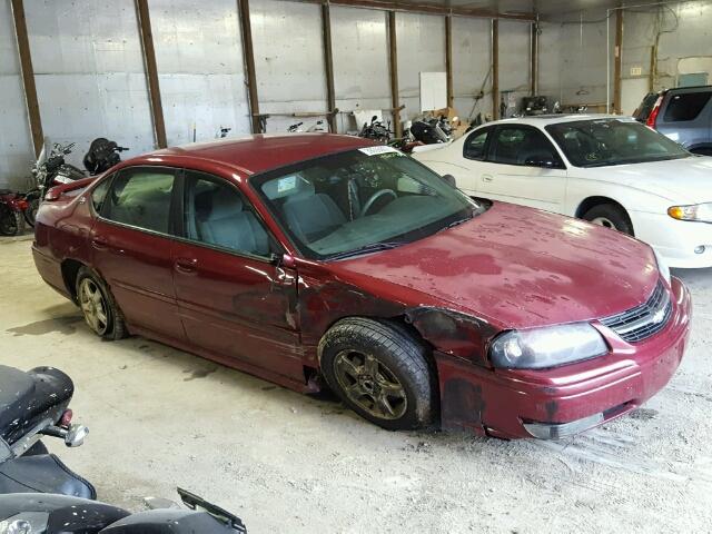 2G1WH52K559163280 - 2005 CHEVROLET IMPALA MAROON photo 9