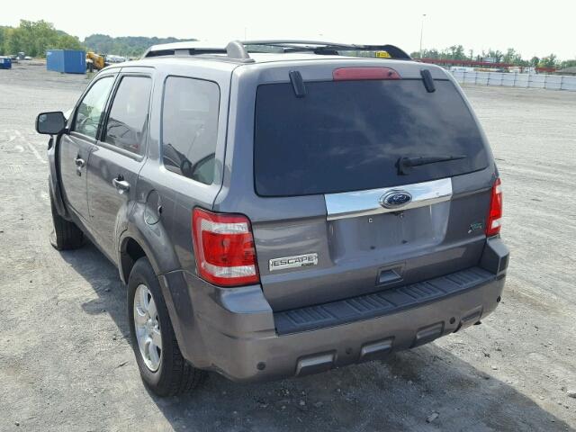 1FMCU9EG5AKB50022 - 2010 FORD ESCAPE LIM GRAY photo 3