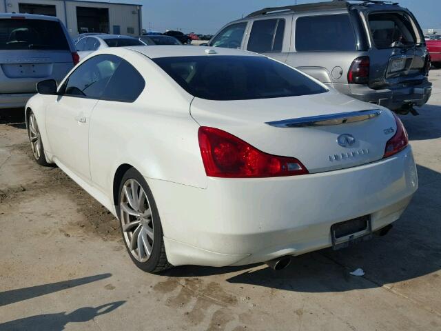 JNKCV64E68M109864 - 2008 INFINITI G37 BASE WHITE photo 3