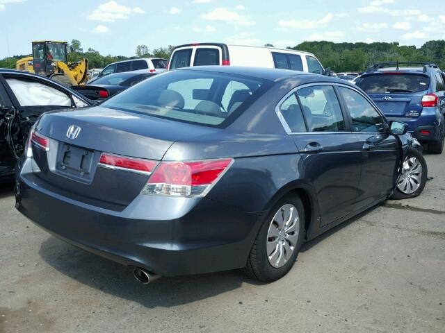 1HGCP2F30CA230370 - 2012 HONDA ACCORD LX GRAY photo 4