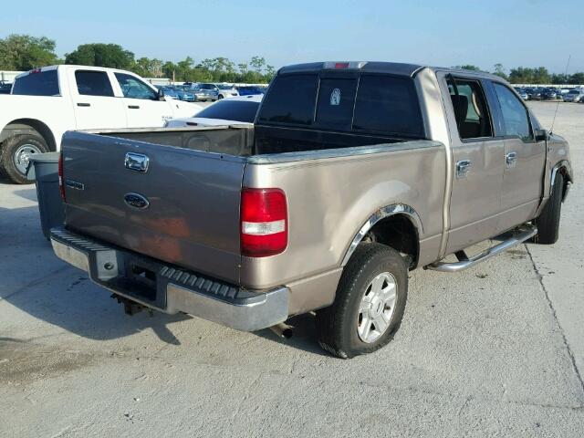 1FTRW12W34KB86043 - 2004 FORD F150 SUPER TAN photo 4