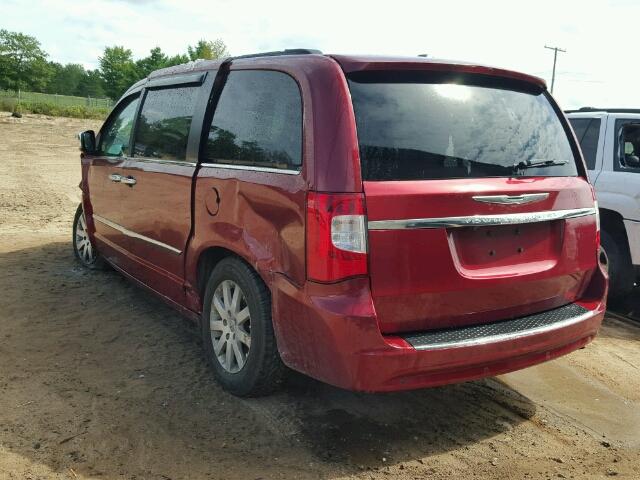 2C4RC1CGXCR199839 - 2012 CHRYSLER TOWN & COU BURGUNDY photo 3