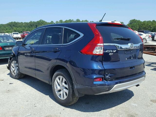 2HKRM3H54FH543991 - 2015 HONDA CR-V EX BLUE photo 3