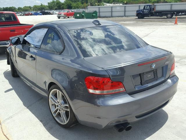 WBAUC9C53DVY60811 - 2013 BMW 135 I GRAY photo 3