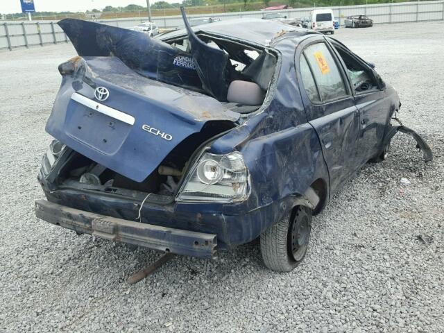 JTDBT123730293395 - 2003 TOYOTA ECHO BLUE photo 4