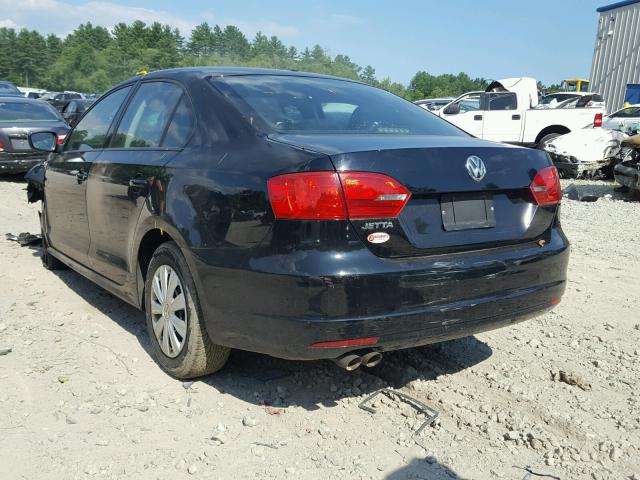 3VW2K7AJXCM474071 - 2012 VOLKSWAGEN JETTA BASE Սև լուսանկար 3