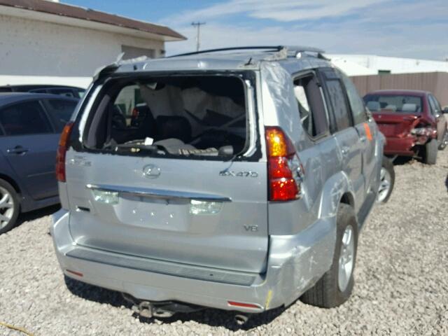 JTJBT20X160096512 - 2006 LEXUS GX SILVER photo 4