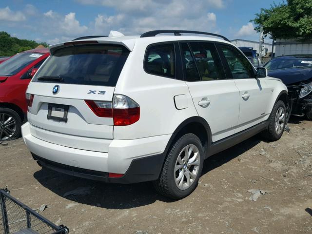 WBXPC93469WJ25378 - 2009 BMW X3 XDRIVE3 WHITE photo 4