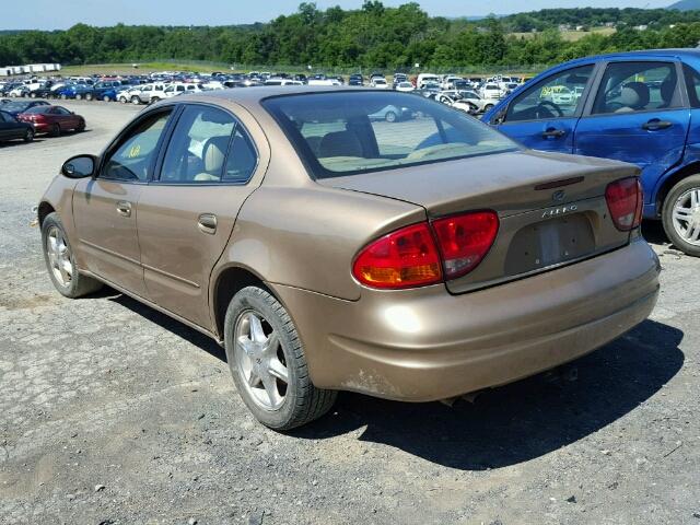 1G3NF52E2XC301095 - 1999 OLDSMOBILE ALERO GLS 金色 照片 3
