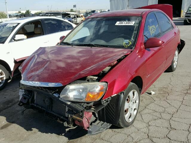 KNAFE222295663654 - 2009 KIA SPECTRA EX RED photo 2