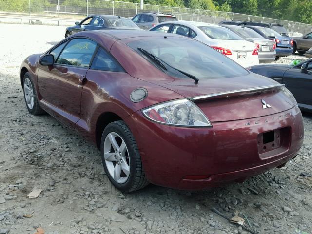 4A3AK24F47E024207 - 2007 MITSUBISHI ECLIPSE GS BURGUNDY photo 3