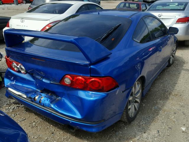 JH4DC53095S000932 - 2005 ACURA RSX TYPE-S BLUE photo 4