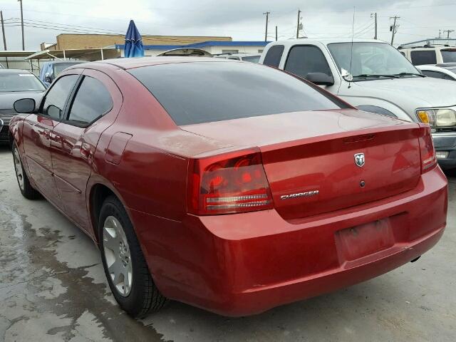 2B3KA43R56H393605 - 2006 DODGE CHARGER SE RED photo 3