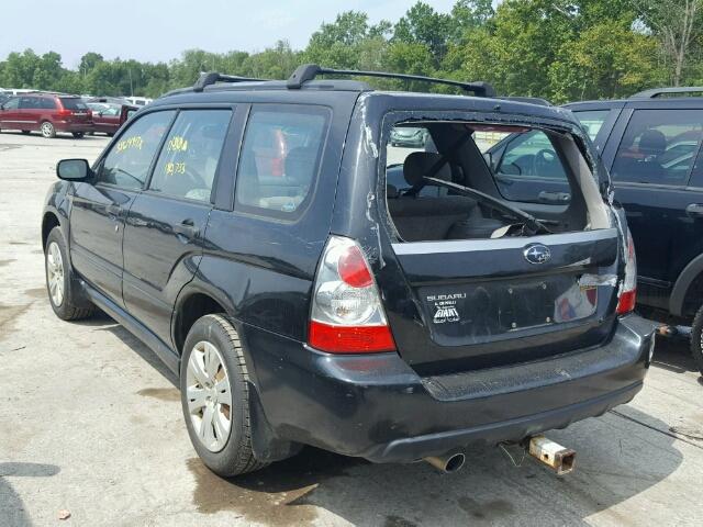 JF1SG63638H708575 - 2008 SUBARU FORESTER 2 BLACK photo 3