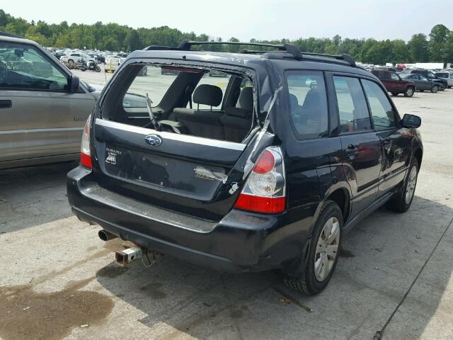 JF1SG63638H708575 - 2008 SUBARU FORESTER 2 BLACK photo 4