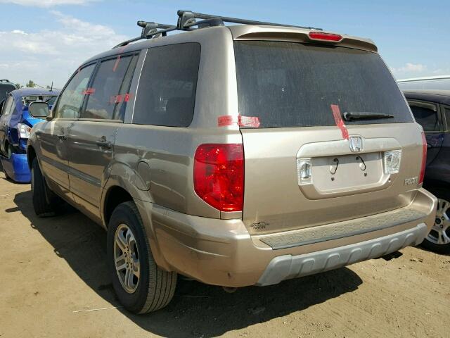 2HKYF18674H578072 - 2004 HONDA PILOT GOLD photo 3