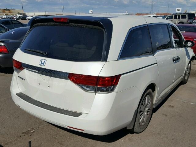 5FNRL5H25FB127421 - 2015 HONDA ODYSSEY LX WHITE photo 4