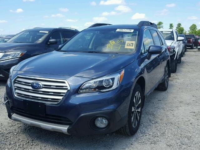 4S4BSANCXH3226192 - 2017 SUBARU OUTBACK 2. BLUE photo 2