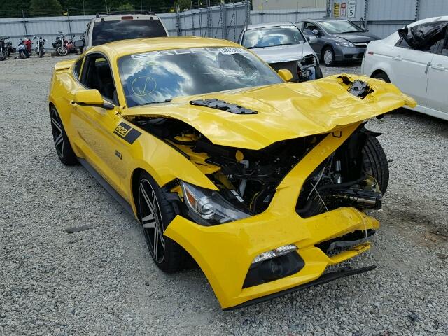 1FA6P8CF7F5363563 - 2015 FORD MUSTANG GT YELLOW photo 1