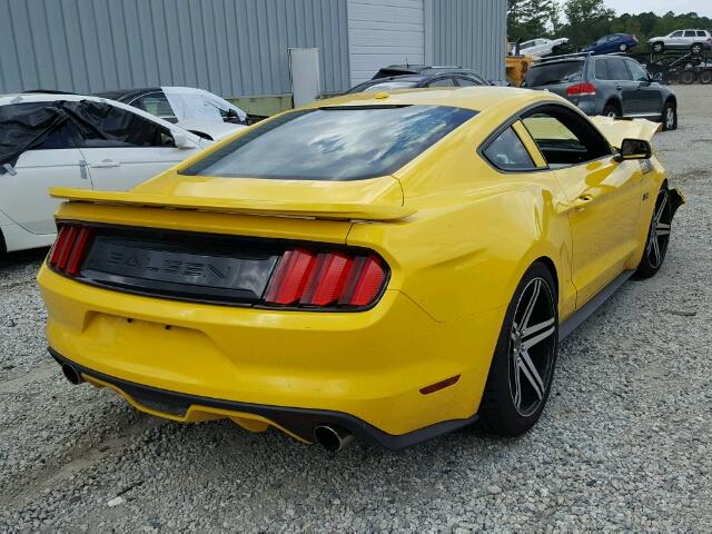 1FA6P8CF7F5363563 - 2015 FORD MUSTANG GT YELLOW photo 4