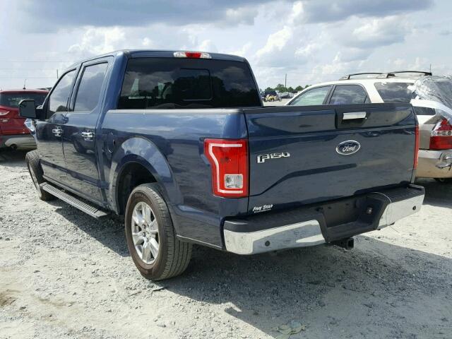 1FTEW1CP4GFD11229 - 2016 FORD F150 SUPER BLUE photo 3